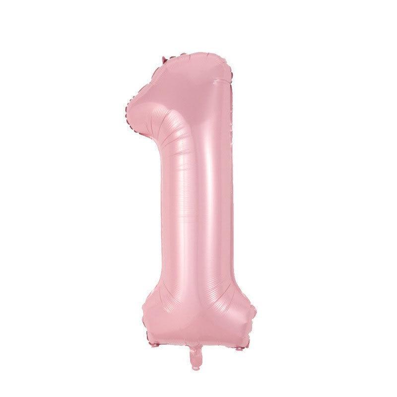 32" Medium Number Aluminum Foil Balloon for Children's Birthday Party Decorations