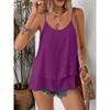 Strapless Sleeveless Double-layer Flowing Suspender Summer Fashion Comfortable Versatile Loose Casual Women Vest