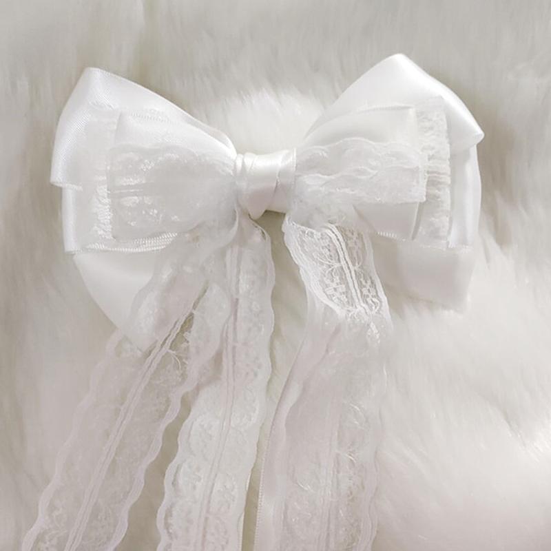 

Лолита Кружево Бант Лента Заколка для волос Милые заколки Головной убор Повязка на голову Аксессуары для волос Женщины Девушки Украшение для волос