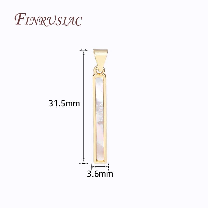 Flera typer DIY Smyckestillverkning Berlocker 18K Guldpläterad Mässing Inlagd Snäcka Berlocker För Halsband Smyckesmaterial