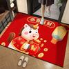 Year Of The Horse  Velvet Floor Mat Decorative Blanket Home Entryway Foot Mat Water-Absorbent Anti-Fall Door Mat