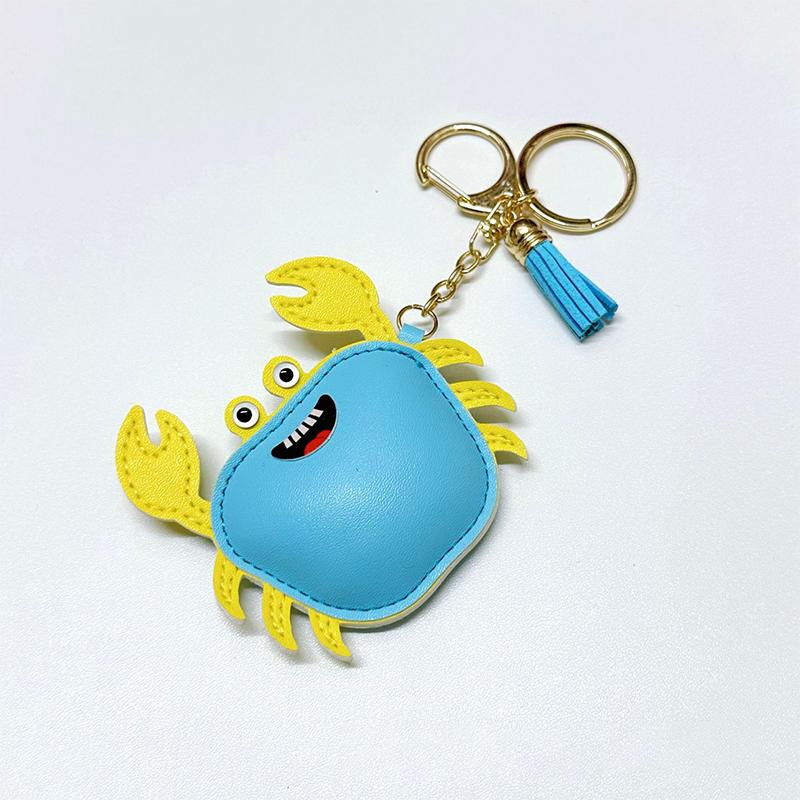 Krabben-Münzbörse Mikrofaserleder Mini-Geldbörse Make-up Kopfhörer Aufbewahrungstasche, Schultaschen-Hängeanhänger Handtaschen-Charm Zubehör