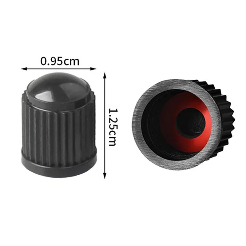 100pcs Car Tire Valve Plastic Black Bike Tyre Valve Caps with O Seal Ring Dome Shape Dust Valve for Car Bicycles Motorcycles
