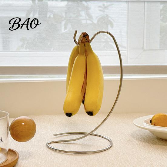 Cesto di Frutta con Ganci Appendi Banane, Supporto con Gancio in Acciaio Inossidabile, Appendi Freschezza Banane più a Lungo, Scaffale Salvaspazio per Piano di Lavoro in Cucina