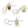 Roztomilý přívěsek na klíče Bubble Tea Kawaii přívěsek na batoh Mini přívěsky šálků Dárky pro páry