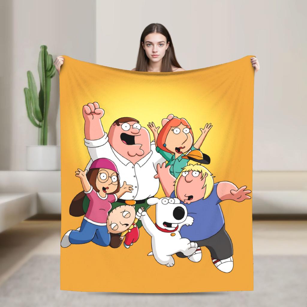 Rodiny Kreslený Peter Griffin Pánové Deku Super Měkká Zábavná Plyšová Přikrývka Na Cestování Kancelář Flanelová Přehoz Na Postel Pokrývka Postele