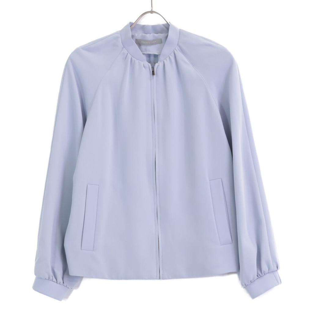 theory luxe [2011] 03-3104116 Row Crepe Karri Zip-Up Blouson Jacket 38 purpleUsed