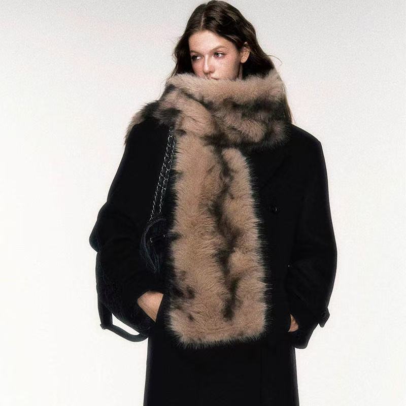 

Ретро Ленивый Зимний Теплый Пушистый Шарф Модный Универсальный Шарф Утолщенный Плюшевый Оригинальный Дизайн Инс Ветер one size fits all светло-коричневого