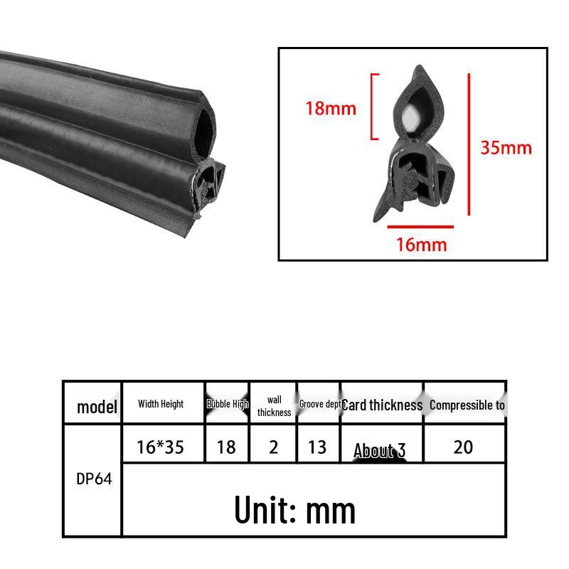 High-Temperature Resistant U-Shaped Rubber Sealing Strip for Dustproofing Electrical Cabinets and Car Doors