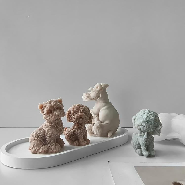Stampo in Resina per Candele Animali Cane 3D Candela Aromaterapica Stampo in Silicone Decorazioni per la Casa