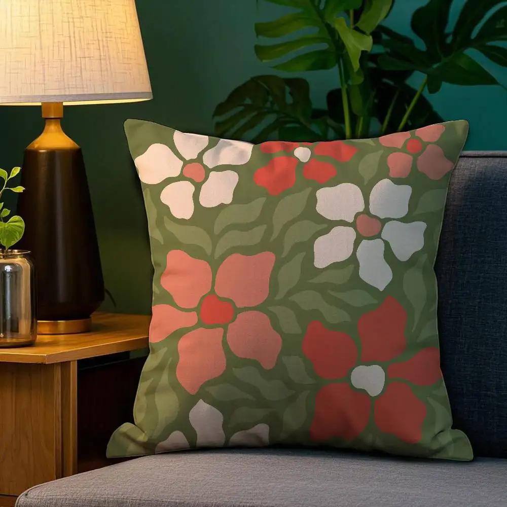 Home Decor Abstract Patterned Digital Print Pillow Covers Pattern Cushion Cover Suitable for Sofa Bedroom Car Pillow Cover