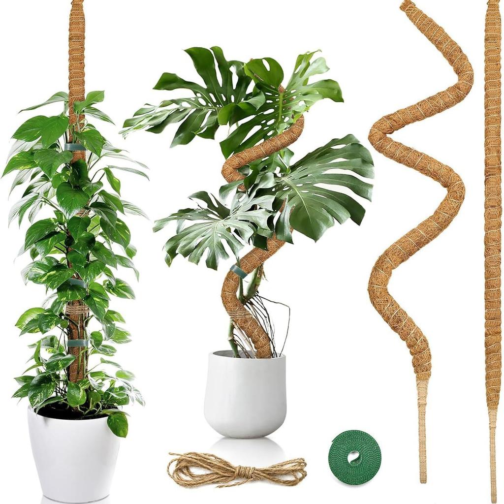 Diy Bendable Moss Pole Plant Support Trellis For Climbing Plants, Monstera Palm Vines Extension Stick, Potted Home Garden Decor