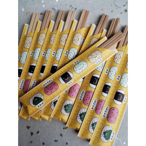 Japanese-made Genroku Cedar Children's Chopsticks (Chopsticks In a Pouch) 18cm X 10 Pairs