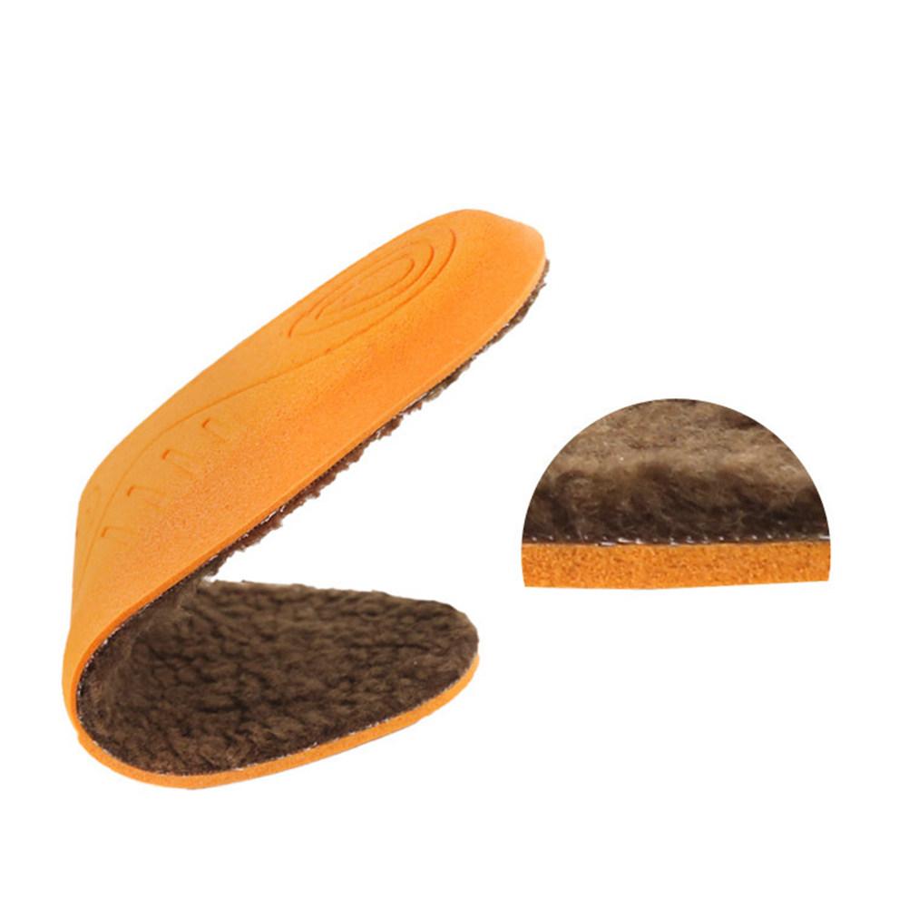 

1Pair Winter Insoles Imitation Lambs Wool Brown Size 33-36 Shock Absorbing Sports Insoles Foot Care Shoe Cushions Warm Shoe Pads