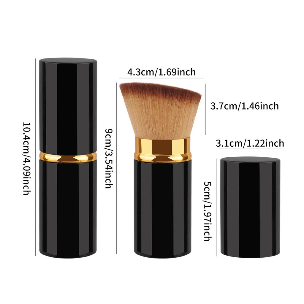 1 Stück Einziehbare Make-up-Pinsel Puder Foundation Verblenden Rouge Pinsel Make-up Kosmetik Pinsel Weiblicher Metallgriff Pinsel