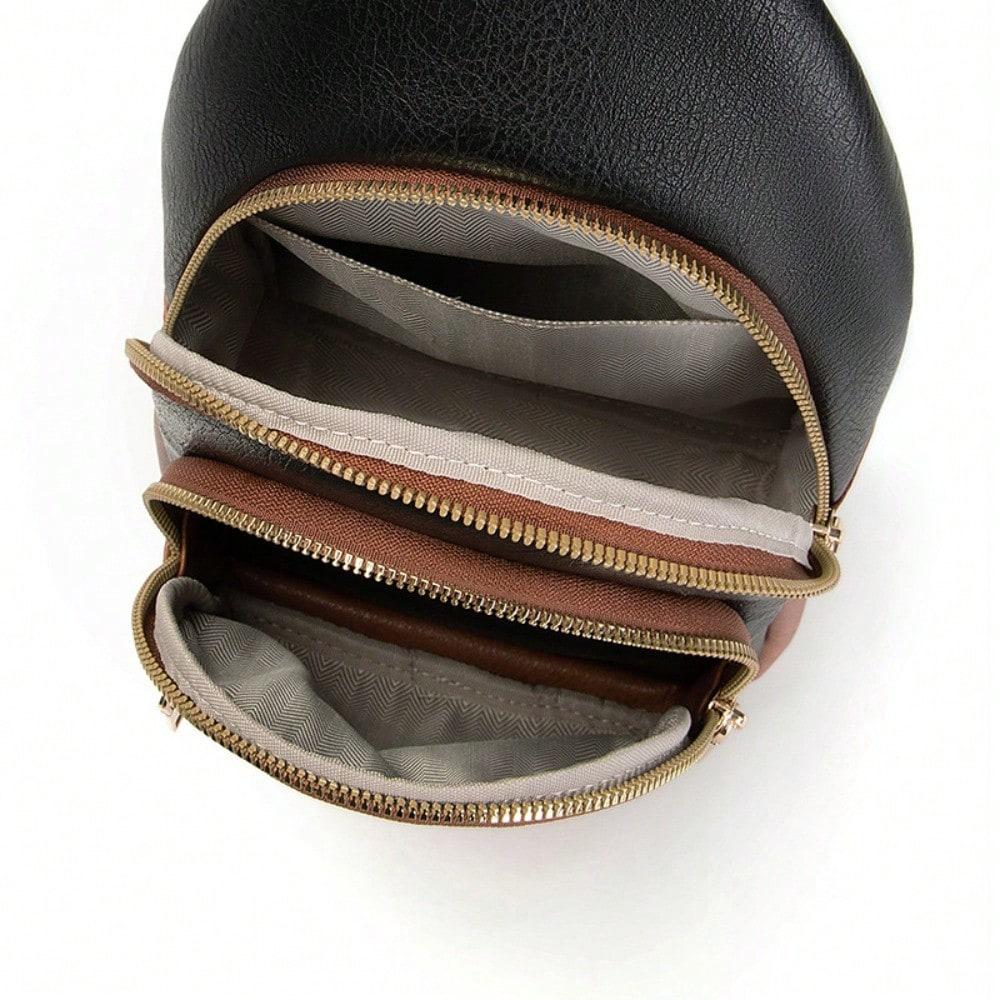 Bag Women's Jacquard Shoulder Strap Retro Breast Bag Multi-compartment Single Shoulder Crossbody Bag Women's Bag