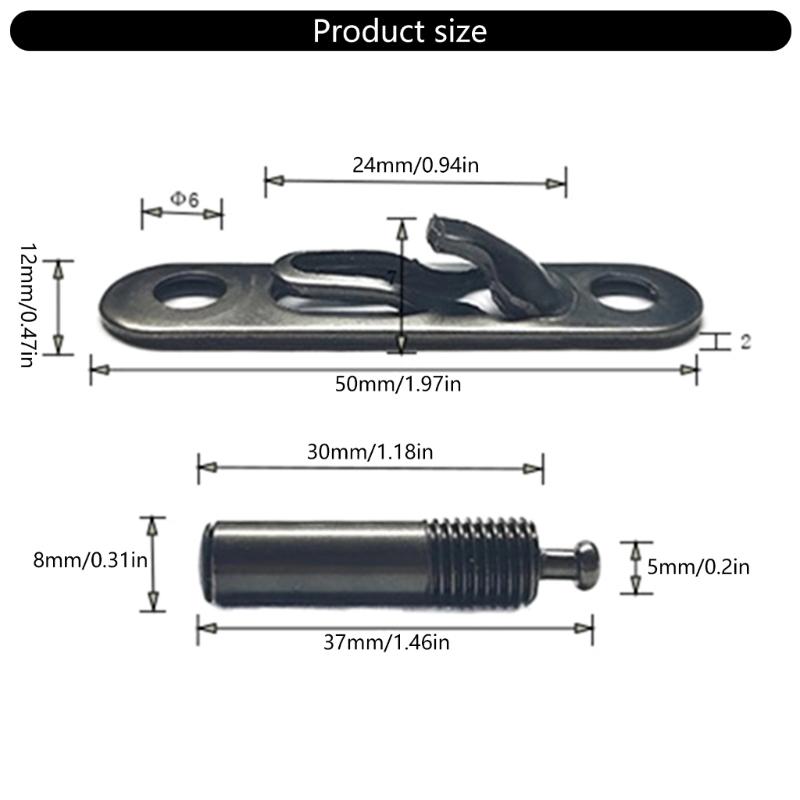 Pack of 20 Hide Mounting Connectors Accessory for Cabinets and Shelves Sturdy Stainless Steel Construction for Easy Use