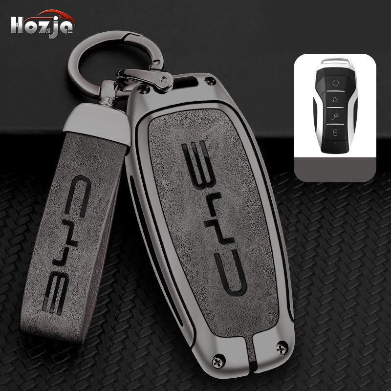 Alloy Car Key Case Cover Holder for BYD Second Song Pro Tang Dm QIn PLUS MAX Yuan Generation Atto 3 Han EV Dolphin Accessories