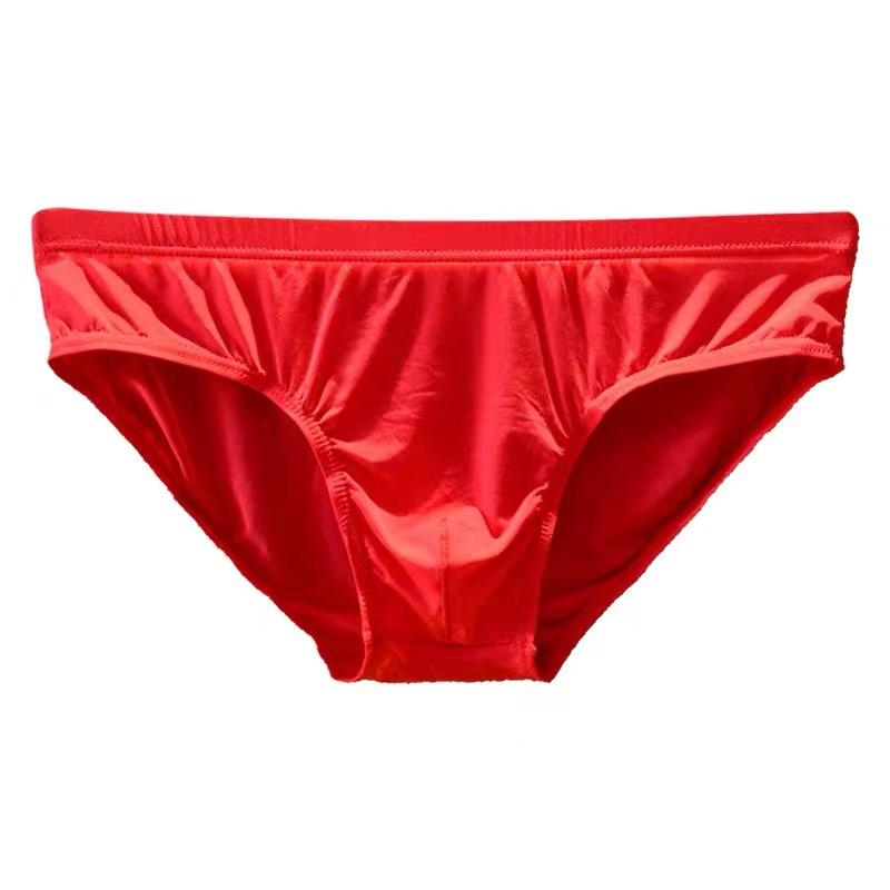 Pánské prodyšné průhledné kalhotky Ice Silk s nízkým pasem – trendy, tenký design pro mladistvou módu