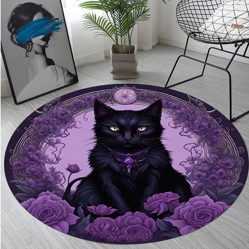 Animal Circular Rug Office Decorative Carpet For Living Room Bedroom Door Mat Floor Rug Computer Chair Area Rug