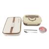 Lunch Container with Soup Bowl Chopsticks Spoon 304 Stainless Steel 4 Compartment Thickened