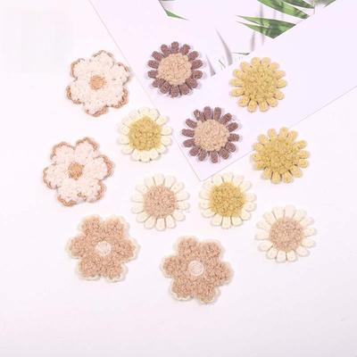 10pcs Clothing Hole Repair, DIY Embroidery Accessories, Yarn, Flower Embroidery, Hair Clip Decoration, Handmade Crafts