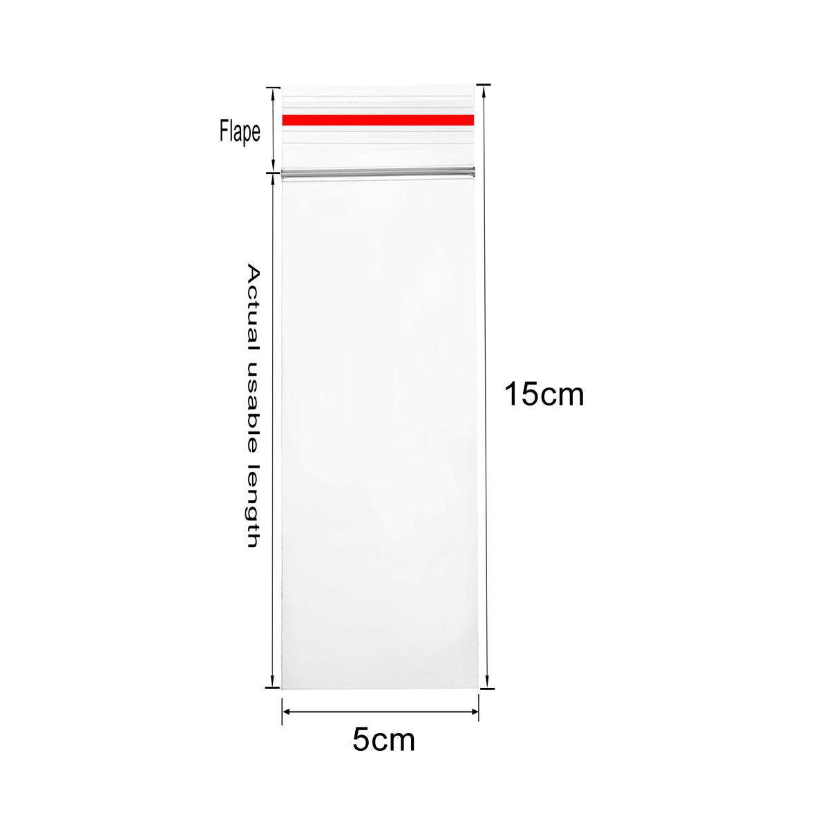 

100 шт., самозапечатывающиеся прозрачные целлофановые пакеты, закрывающиеся пластиковые полиэтиленовые пакеты с застежкой-молнией с красными краями, полиэтиленовые пакеты для фотографий, открыток, ювелирных документов, хлебобулочных изделий, печенья, конф