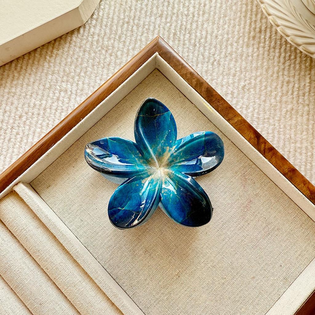 Clipsuri de păr cu flori Hawaii de 8 cm pentru femei, la modă, cu frangipani, tip clește rechin, agrafă de păr cu flori strălucitoare, accesorii de păr pentru fete