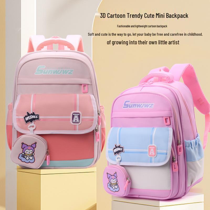 Kuromi Cartoon Schoolbag for Grade 3-6: Boys' & Girls' Casual Backpack