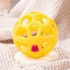 Pet Toy Hollow Ball Shape Built-in Bell Pet Toy Bite-Resistant Soft TPR Material Interactive Dog Toy Boredom Relief Dog Toy