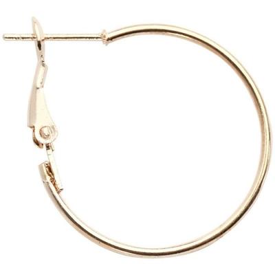 Hoop Earrings - Gold - 25 Mm - Pack of 8 Pieces - Adult - Girl - Metal