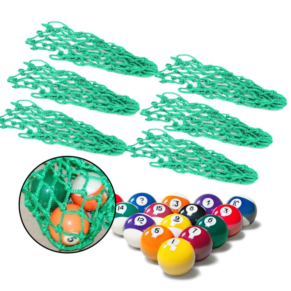 6 Stück Polyester Billard-Netztaschen Netz-Billiardtaschen Pooltisch-Taschen Vereinsausstattung