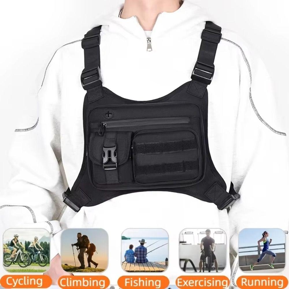 Multi-functional Multi-functional Chest Bag Adjustable Running Vest Bag Outdoor Chest Bag Cycling