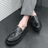 Fashion 38-46 Thick soled casual men's Slip on shoes Trendy tassel design style Fashion party and nightclub Hairstylist work shoes