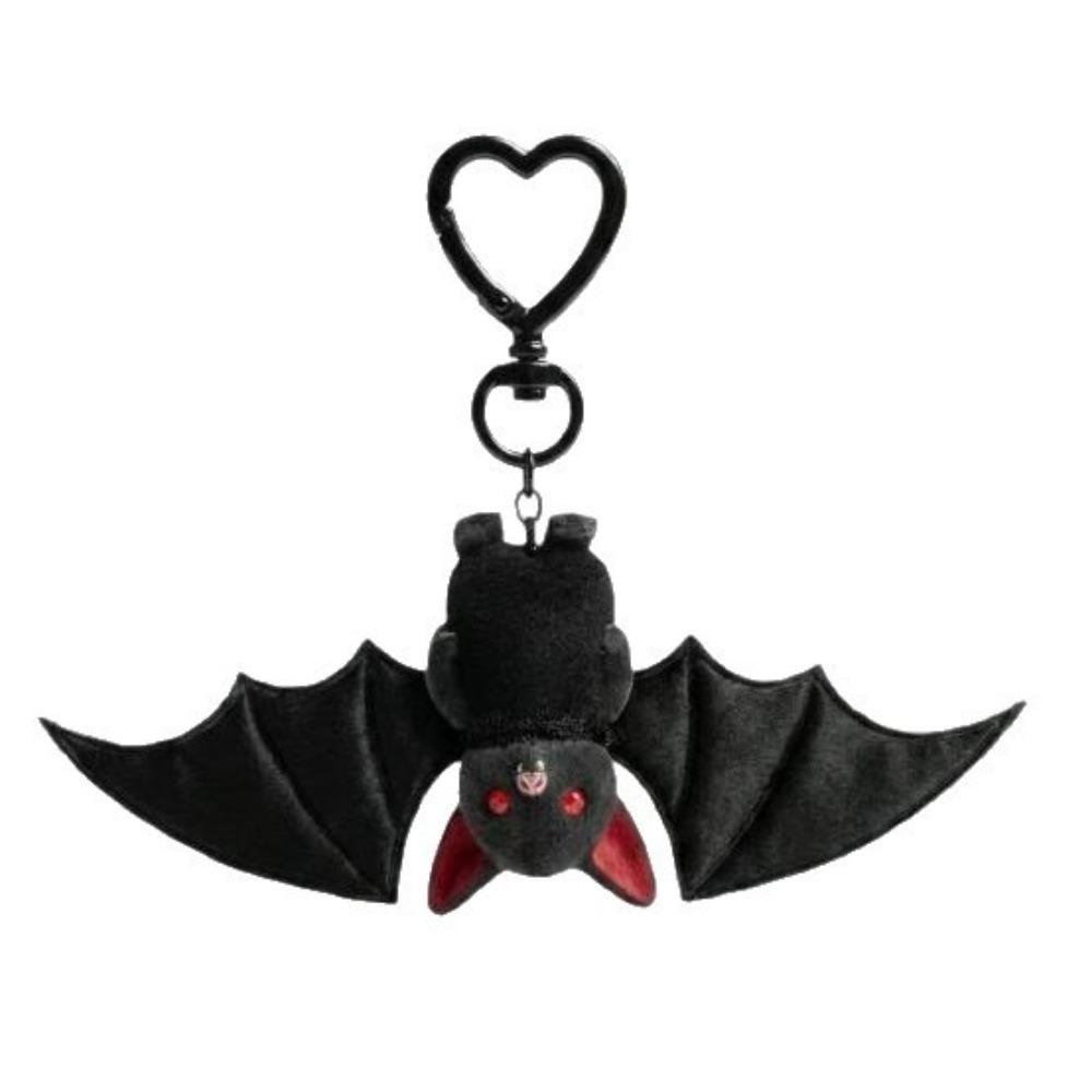 Transformable Bat Keychain with Wings Gothic Cute Bat Keyring Plush Bat Keychain Car Keys Decor чёрный