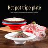 Melamine Artistic Triple Plate for Hot Pot: Fatty Beef, Goose Intestine, Duck Intestine Dish
