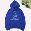 New Cartoon Print Hoodie: Couples' Plus Velvet Autumn/Winter Sweatshirt - Casual Versatile Pullover