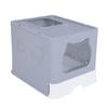 Enclosed Cat Litter Box Anti Splashing Easy to Clean Odor Control Large Top Entry Foldable Kitty Litter Tray with Lid
