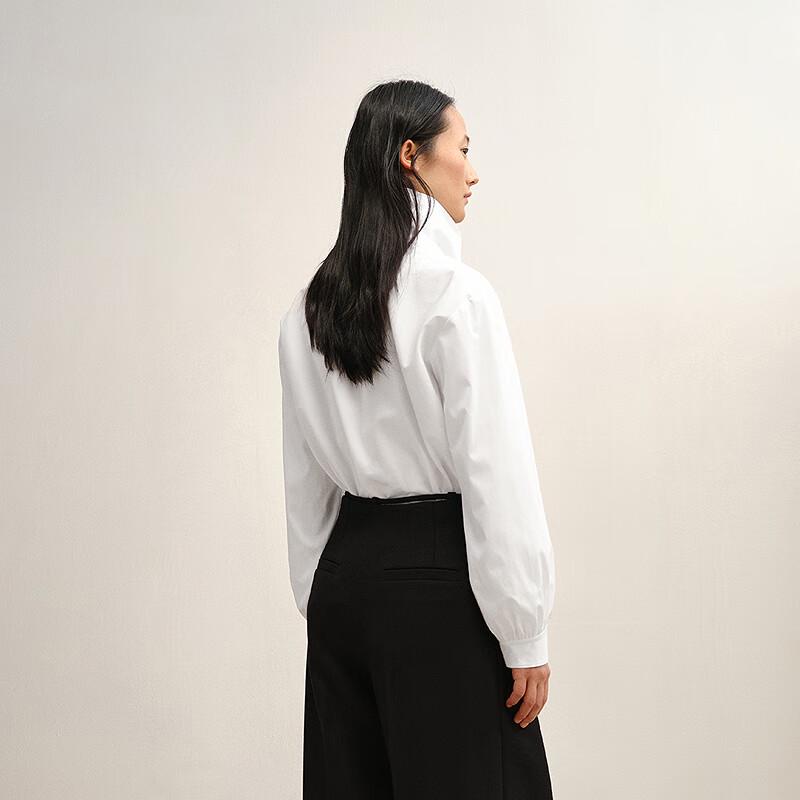 Less Cotton Long Sleeve Stand Collar Loose Shirt