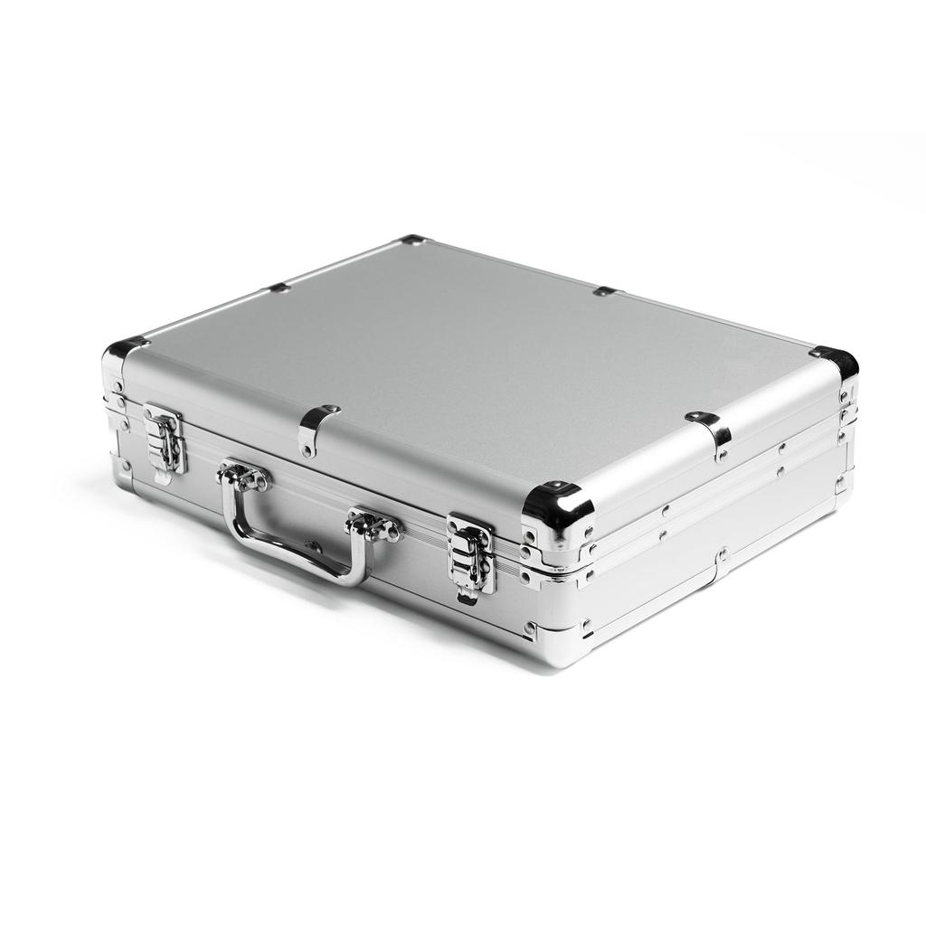 AUKURA 15 Slot Watch Organizer Silver Aluminum Watch Storage Hard Watch Travel Padded Case for Watch Display and Case, Box, Box, Organization.