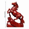 8cm African Padauk Wooden Horse Ornaments Good Luck Gifts For Home Opening Solid Wood Carving Crafts Festive Atmosphere Ornament