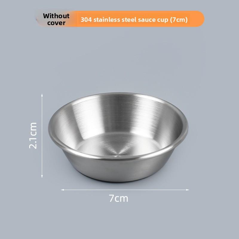 304 Stainless Steel Portable Dipping Sauce Box for Barbecue Mini Seasoning Container