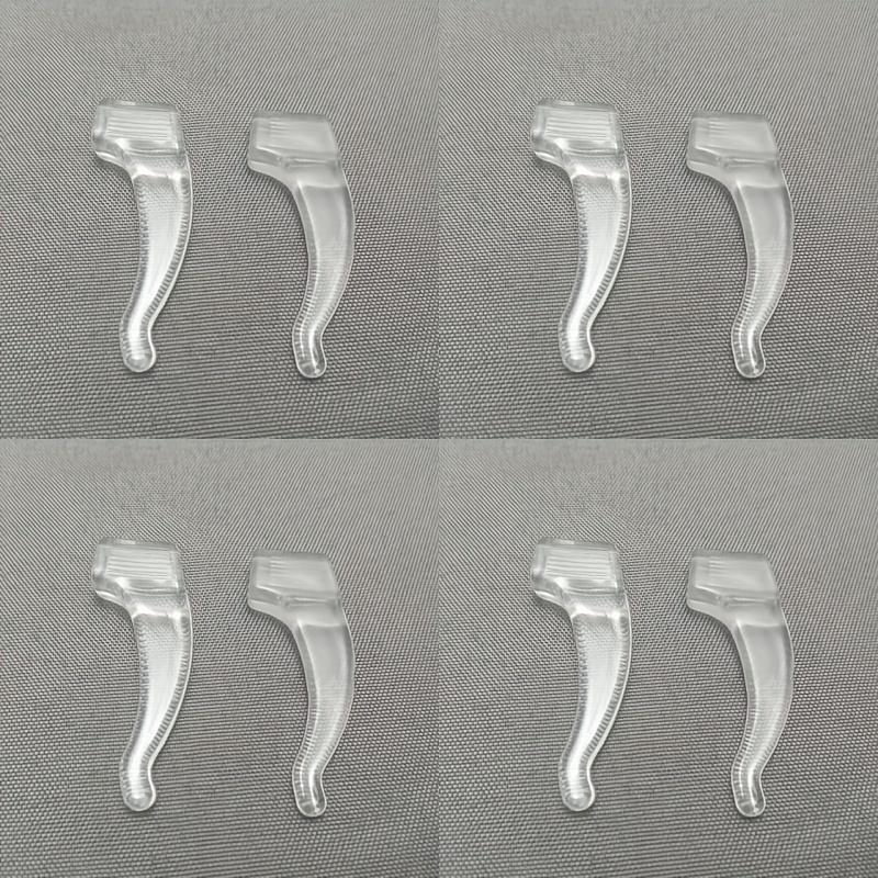 

4 шт./компл. Противоскользящие чехлы для очков - ПВХ заушники, Силиконовые упоры для ушей, Эластичные заушные зажимы - Чехлы для дужек оправы очков 4 pieces прозрачный