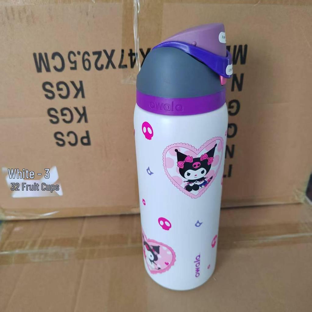 Owala Dual-Use Sports Water Bottle: Stylish, 304 Stainless Steel, Vacuum Insulated, Portable, Large Capacity, Fruit Infuser.