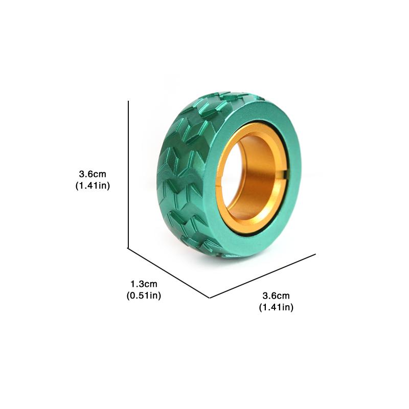 Anello Tattile per Pneumatico Anello a Cricchetto Meccanico Fidget Giocattoli EDC Lega di Alluminio Punta delle Dita Metallo Giocattoli Pneumatici Spinner Antistress Giocattoli Fidget