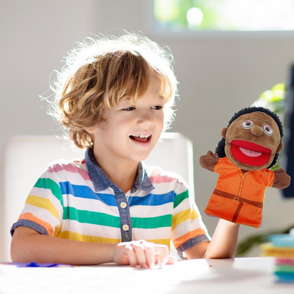 Family Hand Puppet Glove Grandparents Mom Da-d Member Stuffed Plush Doll Toy St-ory Gift For Kids Children Birthday Xmas