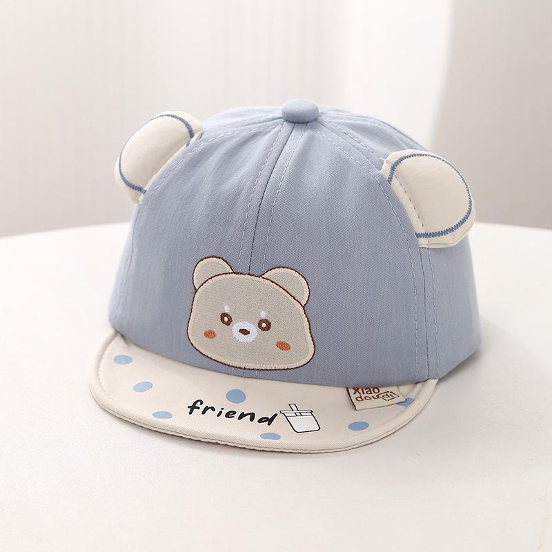 Infant Spring Cute Bear Sun Protection Baseball Cap – Adorable & Versatile Duckbill Cap for Boys and Girls.
