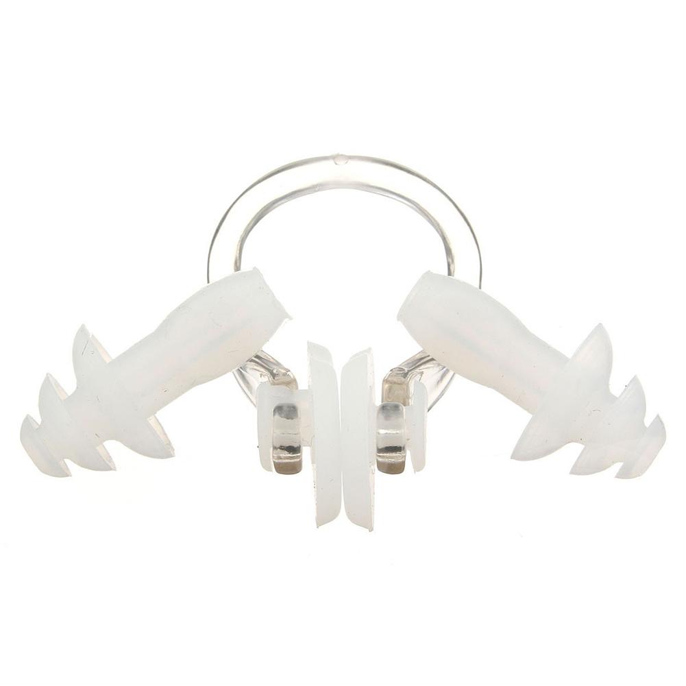 W32 Swimming Earplug Nose Clip Set Three-layer Silicone Waterproof For Surfing Diving Swimming