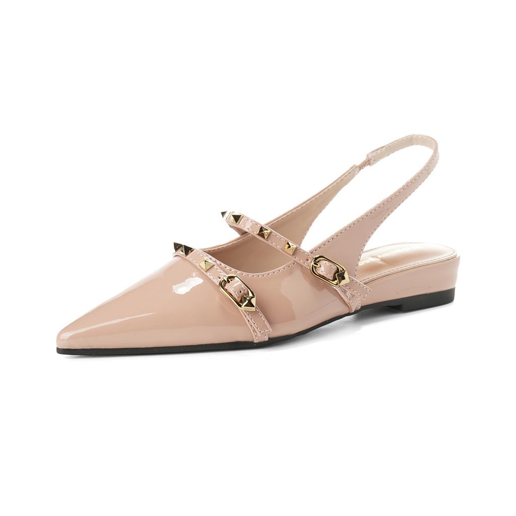 French rivet bag head rear empty sandals women's 2025 new fairy style temperament versatile casual single shoes women's summer outer wear