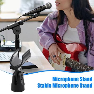 Microphone Stand Standard Threaded Microphone Mount Compatible with Wired Handheld Microphones Stable Lightweight Mic Holder for Studio KTV Use